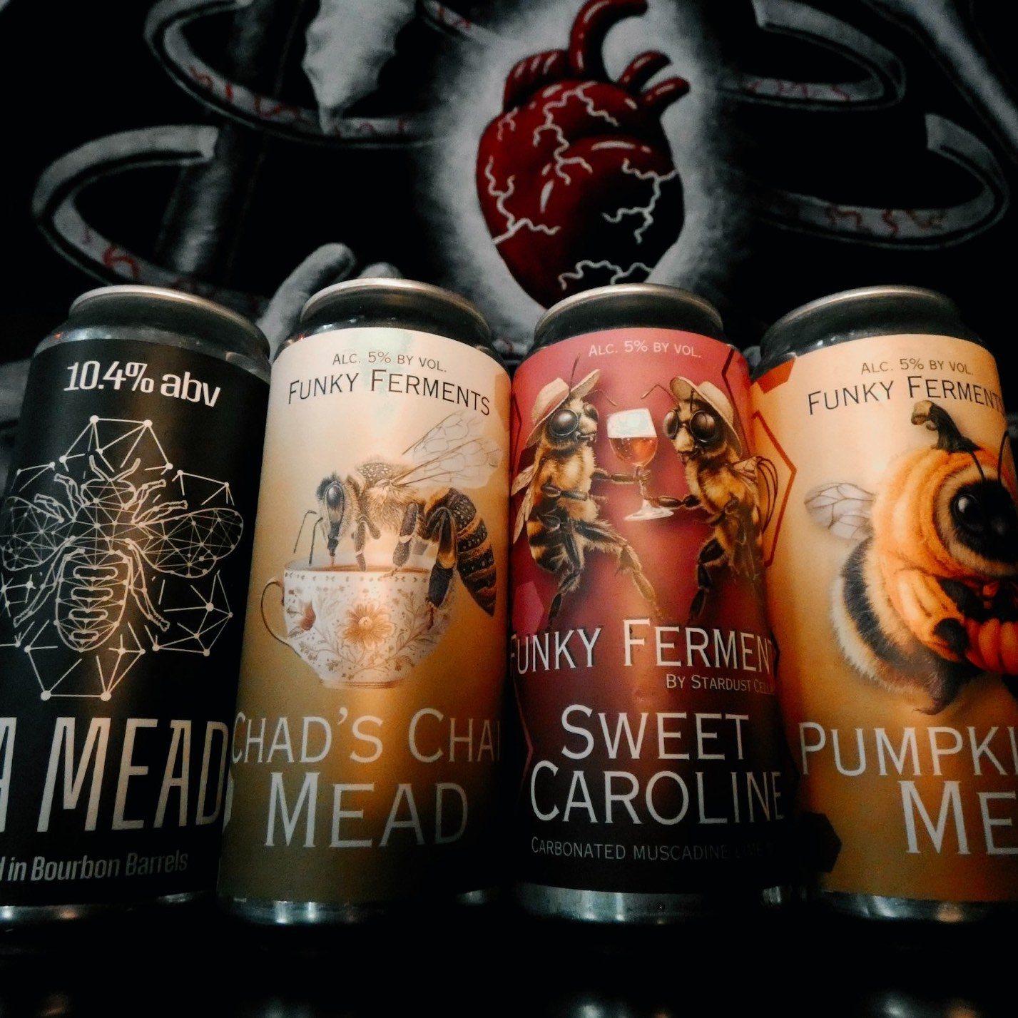 Mead cans - Chapel of Bones | Raleigh, NC | coffee lounge and extreme music venue in North Carolina