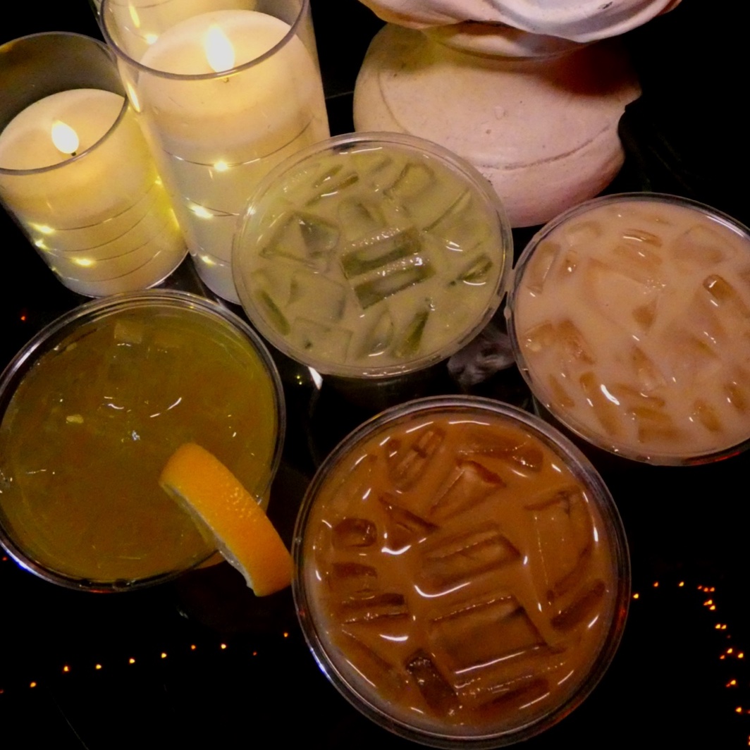 Lattes various drinks - Chapel of Bones | Raleigh, NC | coffee lounge and extreme music venue in North Carolina