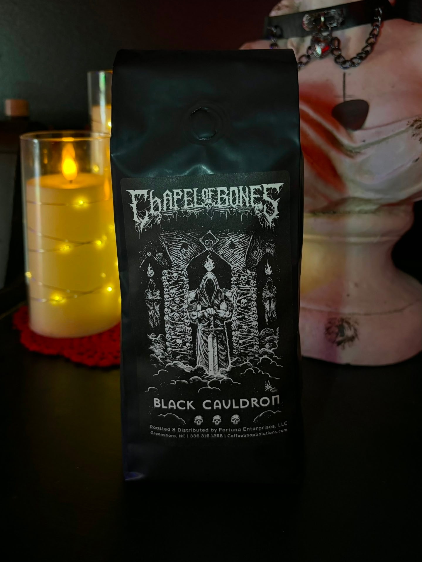 Online Shop Coffee Beans Black Cauldron - Chapel of Bones | Raleigh, NC | coffee lounge and extreme music venue in North Carolina
